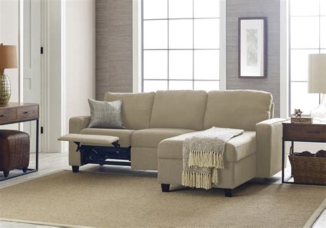 Serta Palisades Reclining Sectional with Right Storage Chaise - Oatmeal ...