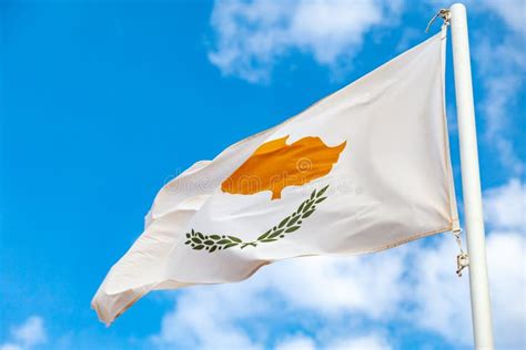 National Flag of Cyprus Waving on Wind Stock Image - Image of symbol ...