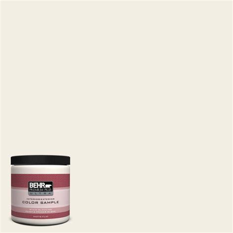 BEHR Premium Plus Ultra 8 oz. #760C-1 Toasted Marshmallow Interior/Exterior Paint Sample-760C-1U ...