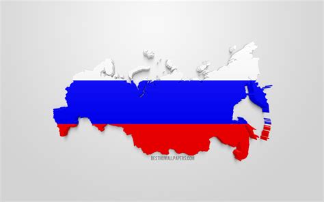 Download wallpapers 3d flag of Russia, map silhouette of Russia, 3d art, Russia 3d flag, Europe ...