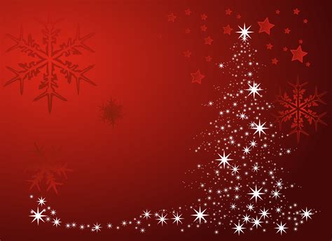 Download Star Snowflake Red Christmas Tree Holiday Christmas HD Wallpaper
