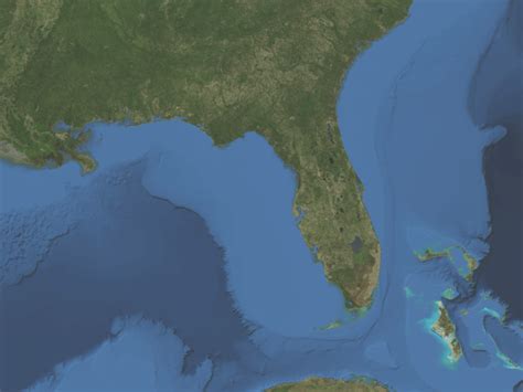 Satellite Map Of Florida - Map Of The World