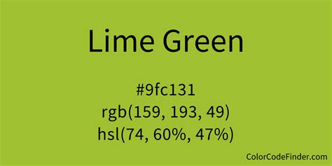 Lime Green Color Code is #9fc131