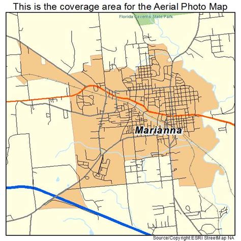 Aerial Photography Map of Marianna, FL Florida