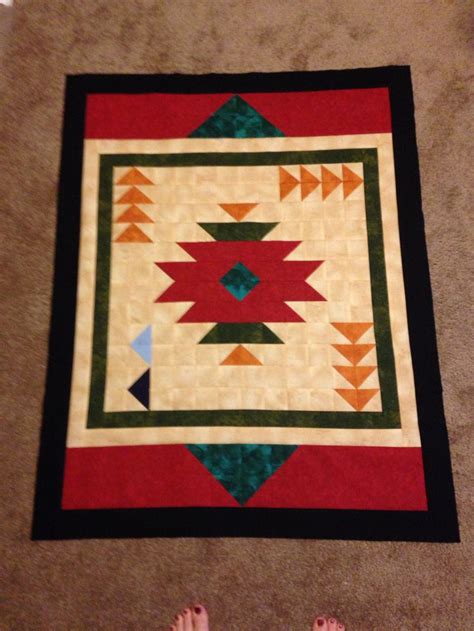 Southwestern baby quilt | Native american quilt, Southwest quilts, Barn ...