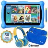 Contixo V10 7" Kids Tablet, Wireless Headphone and Tablet Bag Bundle, 32GB Storage, 50+ Disney ...