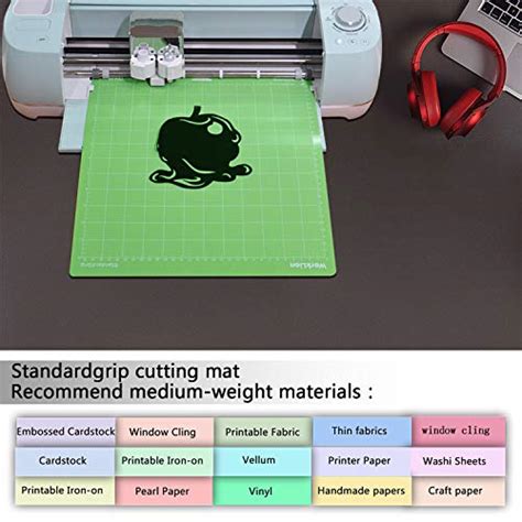 WORKLION Cutting Mat 12x12 for Cricut: (5 Mats, 2 StandardGrip/ 1 FrabricGrip/ 1 LightGrip/ 1 ...