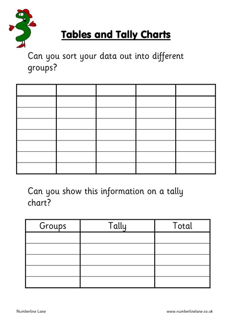 Frequency Table Template 10 Best Images Of Blank Tally Chart Printable ...