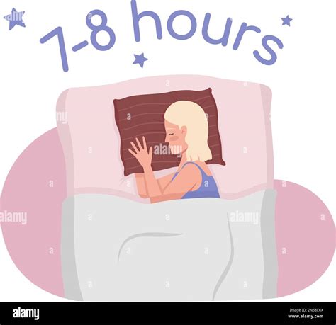 Get enough sleep 2D vector isolated illustration Stock Vector Image ...