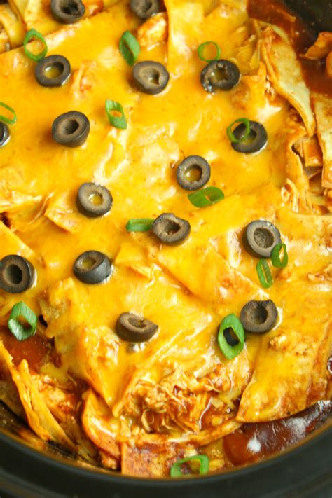 Slow Cooker Chicken Enchilada Casserole - My Incredible Recipes