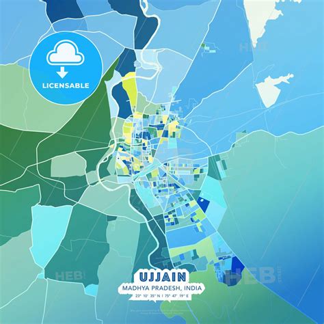 Ujjain Map Print Template | Map vector, Print templates, Map print