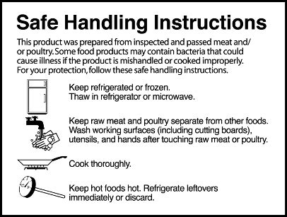 Safe Handling Instructions Label On Meat And Poultry - Best Label Ideas ...