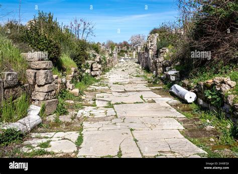 Side ancient city ruins, Side, Antalya, Turkey Stock Photo - Alamy