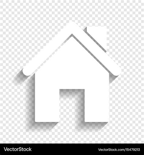 Home silhouette white icon Royalty Free Vector Image