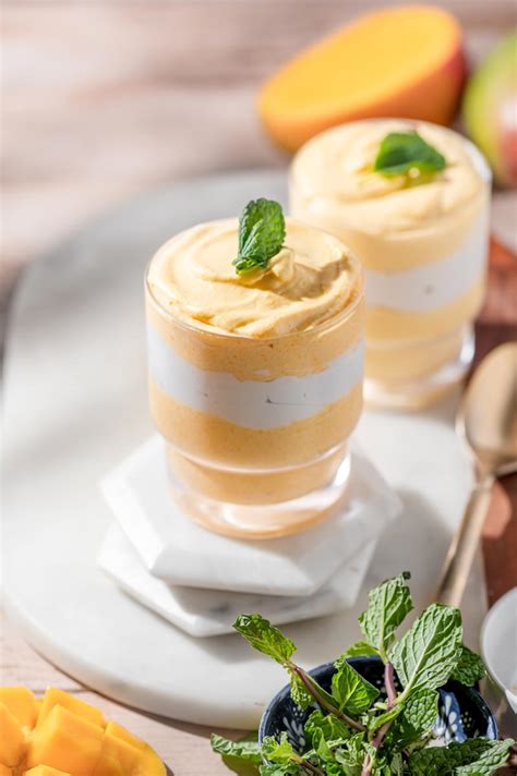 3 Ingredient Creamy Mango Mousse