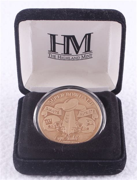 2007 Super Bowl XLII Giants vs. Patriots LE Official NFL Flip Coin in ...