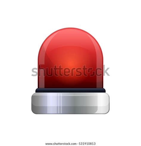 Realistic Red Flashing Emergency Light Vector Stock Vector (Royalty Free) 531910813