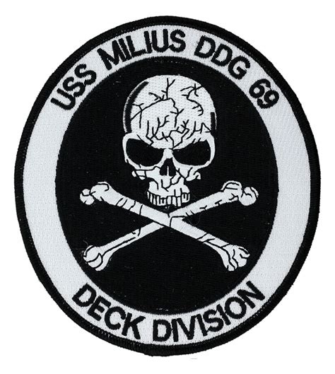 USS Milius Deck Division DDG-69 Ship Patch | Flying Tigers Surplus