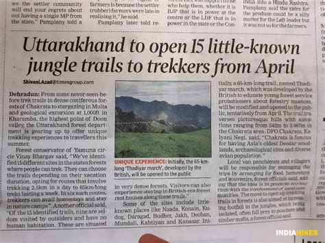 Did you know? The Uttarakhand govt. is opening up 15 new trails!