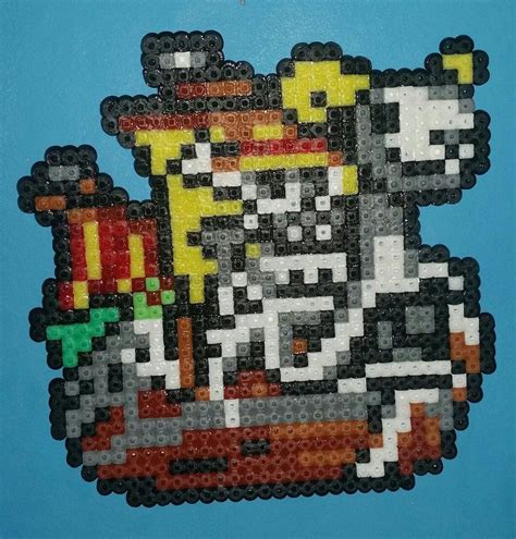 Hama/Perler One Piece. Going Merry | Perler bead art, Easy perler beads ideas, Diy perler beads