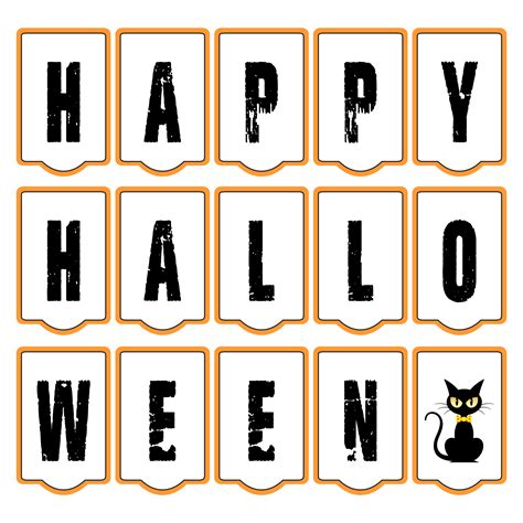 Vintage Halloween Banner - 15 Free PDF Printables | Printablee