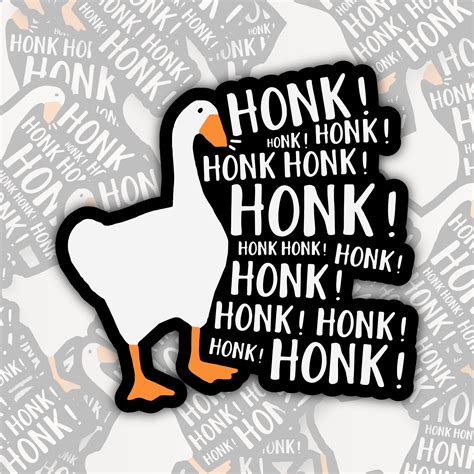 Honk Honk Goose STICKER Die Cut Waterproof Vinyl Sticker | Etsy