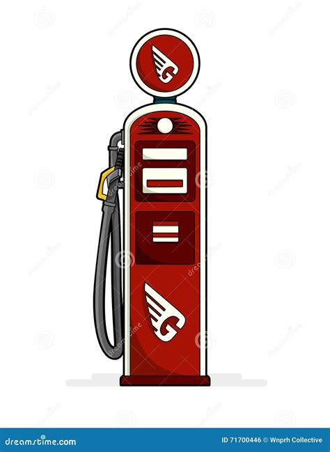 Vintage Gas Station stock vector. Illustration of night - 71700446