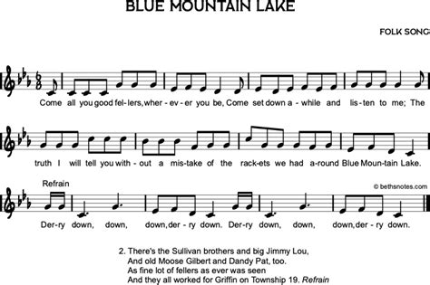 Blue Mountain Lake - Beth's Notes