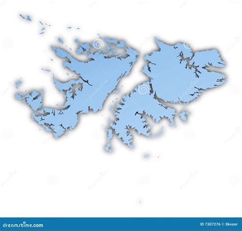 Falkland Islands Map Royalty Free Stock Image - Image: 7307276