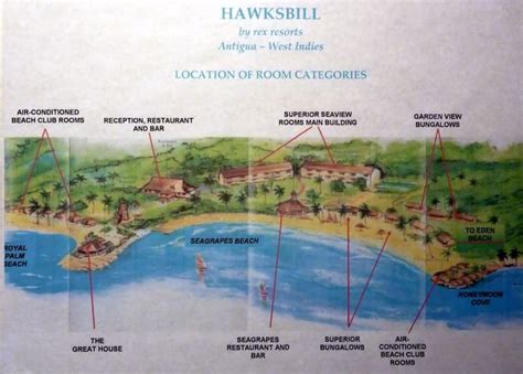 Antigua Resorts | Map Layout Hawksbill Beach Resort | Another Day N ...