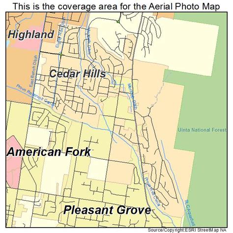 Aerial Photography Map of Cedar Hills, UT Utah