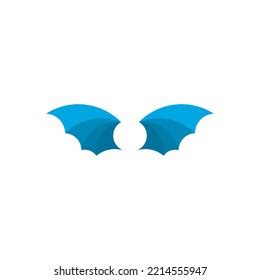 Bat Black Silhouette Opened Wings Blue Stock Vector (Royalty Free ...