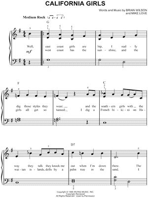 "California Girls" Sheet Music - 23 Arrangements Available Instantly ...