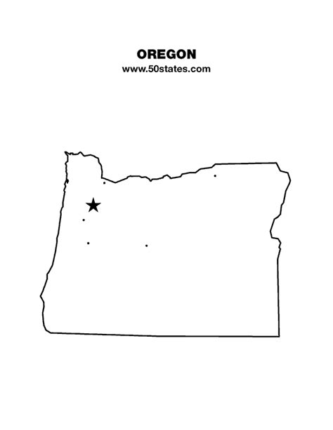 Oregon Map – 50states