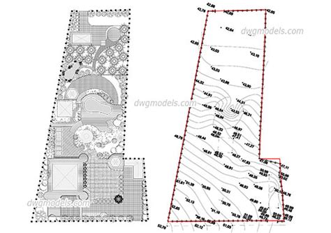 Landscaping dwg models, free download