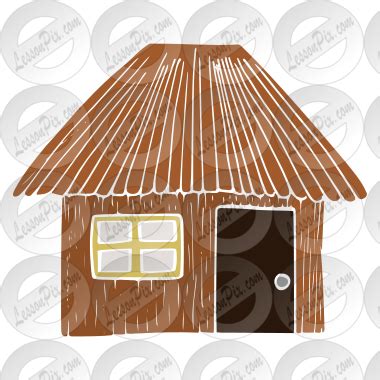 Stick House Clipart