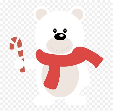 Christmas Polar Bear Clipart, HD Png Download - vhv