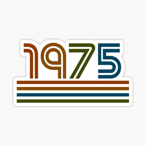 "1975 logo" Sticker for Sale by arcticsinus | Redbubble