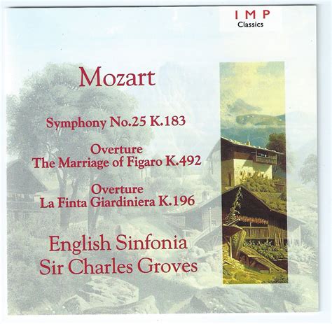 Mozart - Symphony No 25; Sinfonia Concertante, K297b. Overtures ...