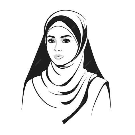 Premium Vector | Hijab woman silhouette vector illustration