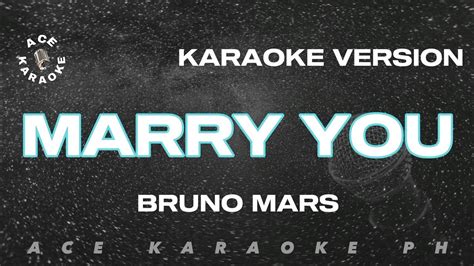 MARRY YOU Bruno Mars | Karaoke Version - YouTube