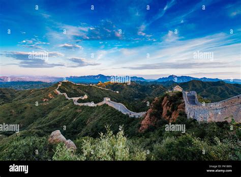 Sunrise at Jinshanling Great Wall of China, Jinshanling, Beijing, China ...