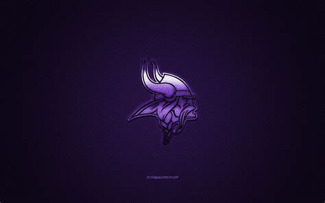 Minnesota Vikings, American football club, NFL, purple logo, purple ...