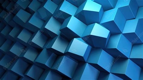 Geometric Hexagonal Backdrop In Pink And Blue Created With 3d Render Powerpoint Background For ...