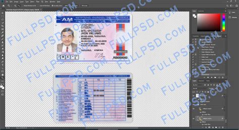 download Armenia Driver License PSD File photoshop Template editable - FULLPSD