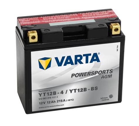 YT12B-4 Varta AGM Motorcycle Battery 512 901 019