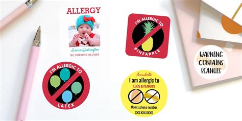 Allergy Alert Stickers - Lil Allergy Advocates