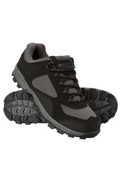 Mountain Warehouse Suede & Mesh Upper EVA Cushioning Mesh Lining Footwear Rubber Outsole Heel ...