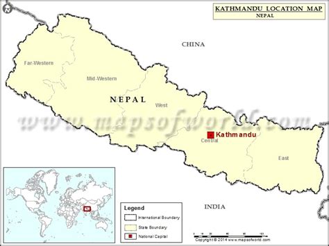 Where is Kathmandu | Location of Kathmandu in Nepal Map