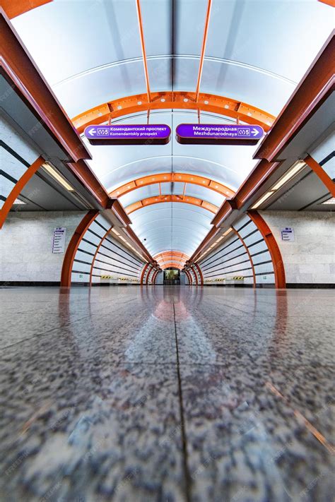 Premium Photo | A subway tunnel with a sign that says " subway